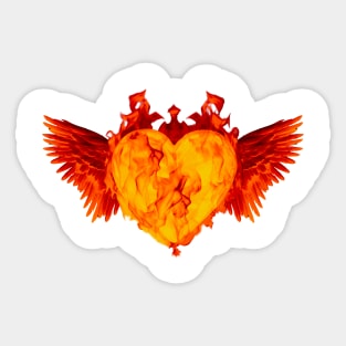 Burning Heart Sticker